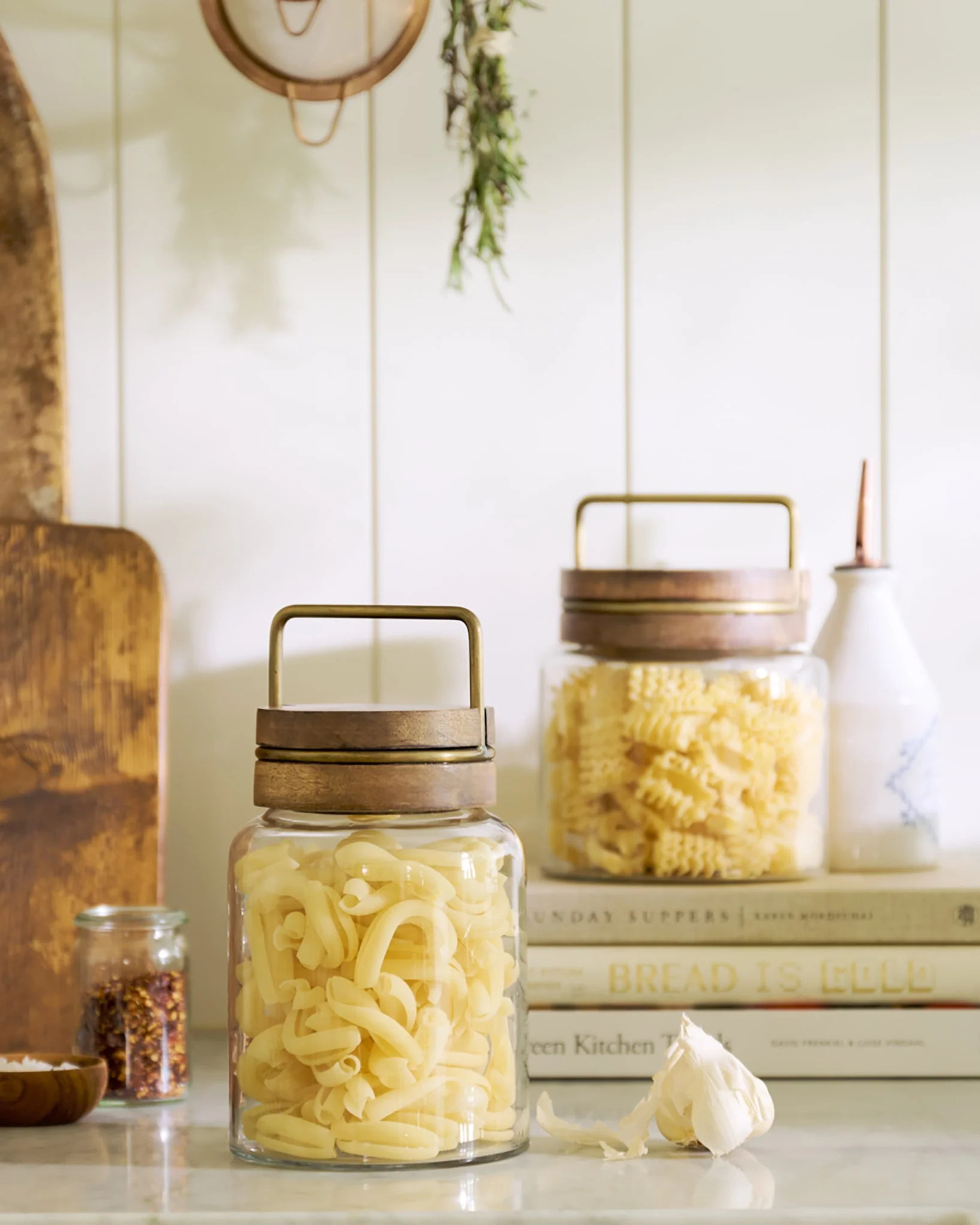 Wood with Antique Brass Canister | Magnolia