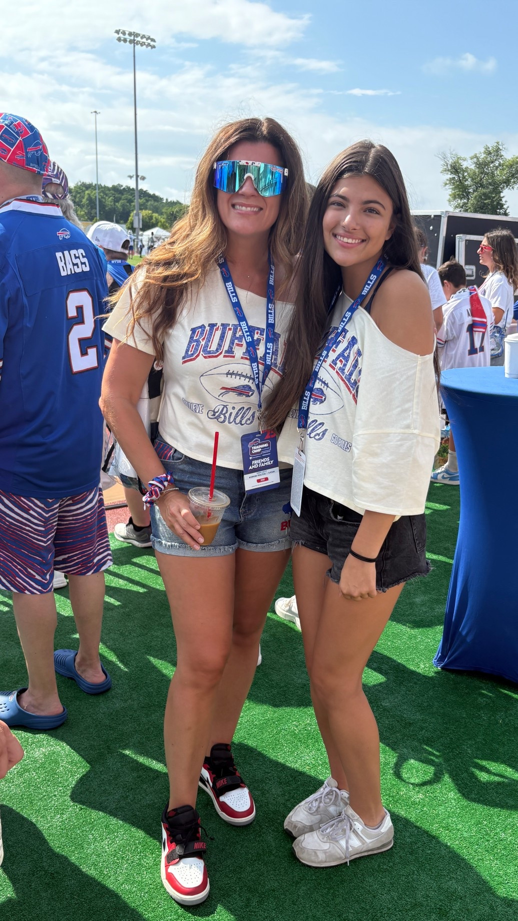 Buffalo Bills Ladies fits crop Aero shirt— I’m in a large, Chuck in a smalll

#LTKSeasonal #LTKFindsUnder50