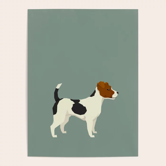 Jack Russell Green Bay Poster | Society6