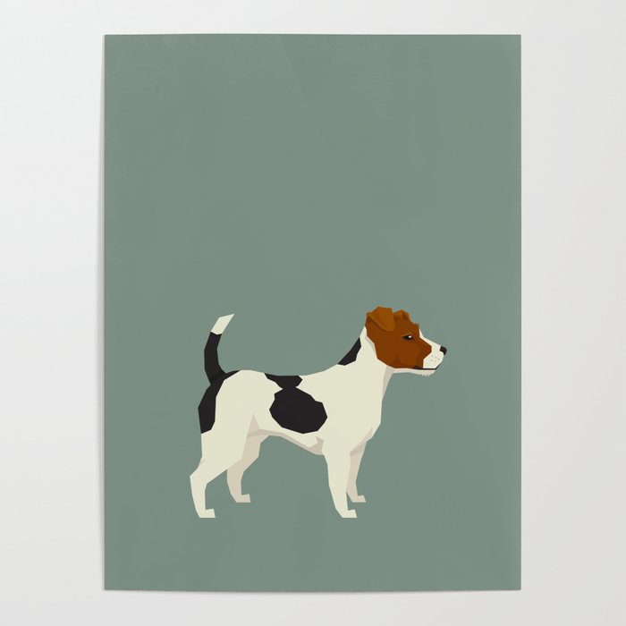 Jack Russell Green Bay Poster | Society6
