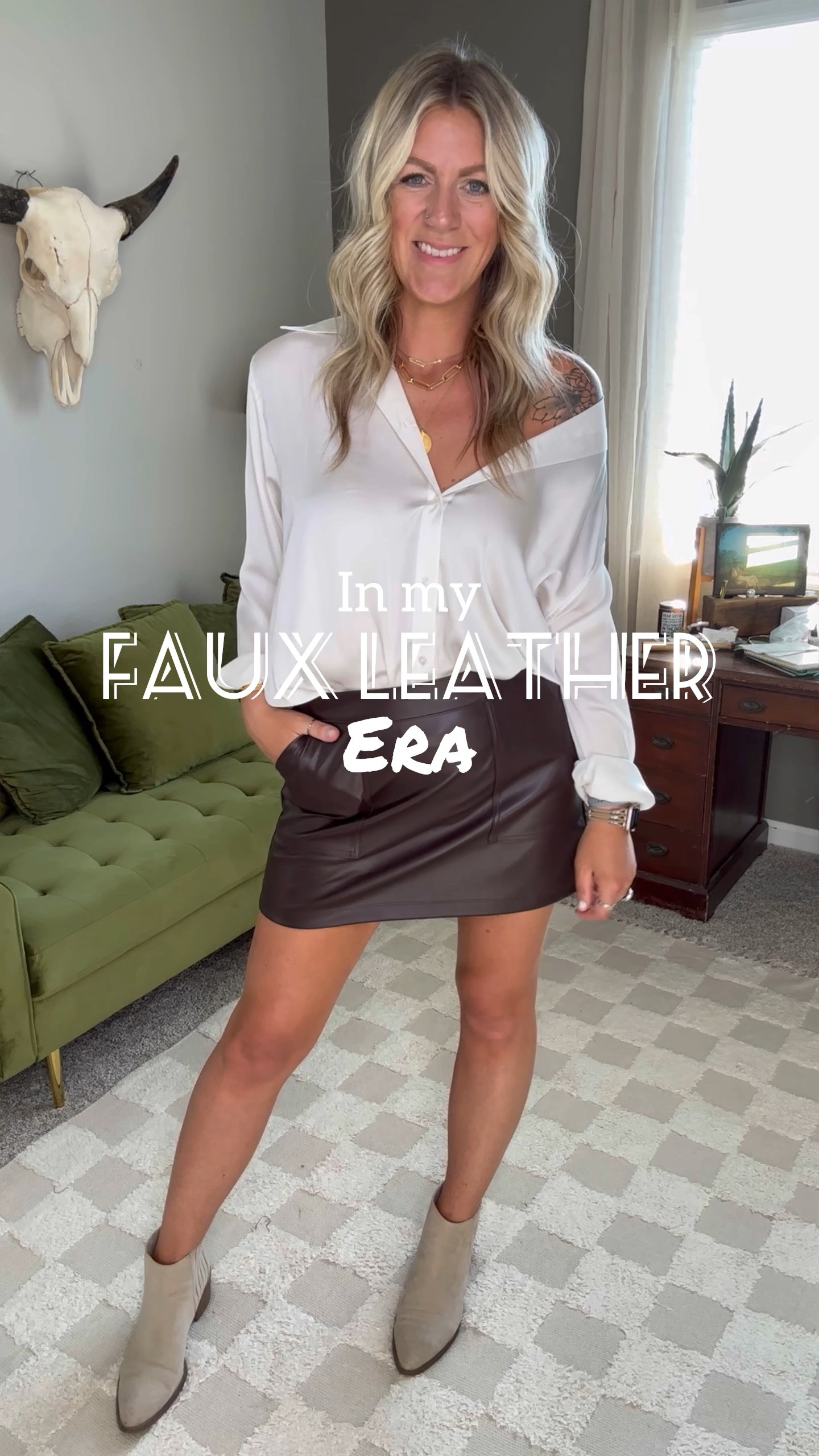 Women's Mini Faux Leather Skirt - … curated on LTK
