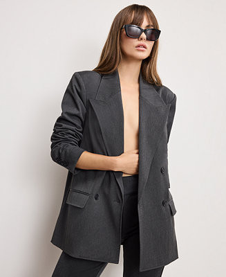 Women's Double-Breasted Oversized Blazer, Regular & Plus Size | Macy's