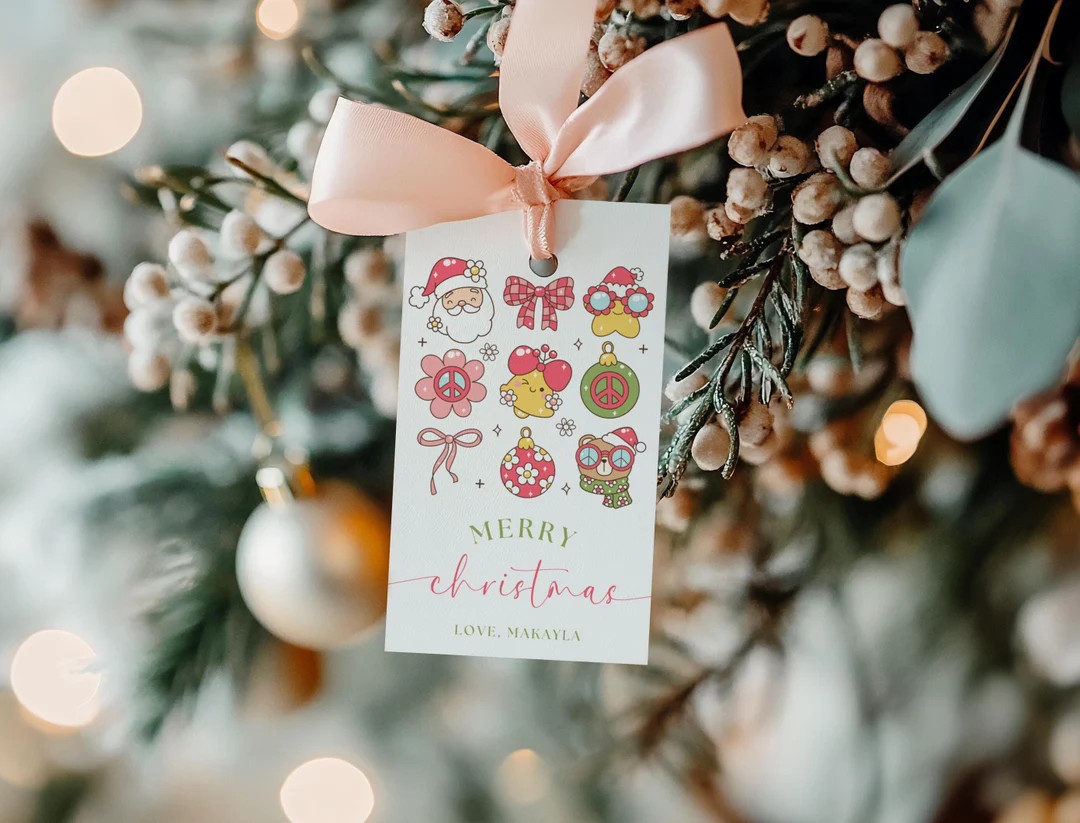 Christmas Gift Tags, Editable Christmas Classmate Gift Tags, Printable Christmas Gift for Teacher... | Etsy (US)