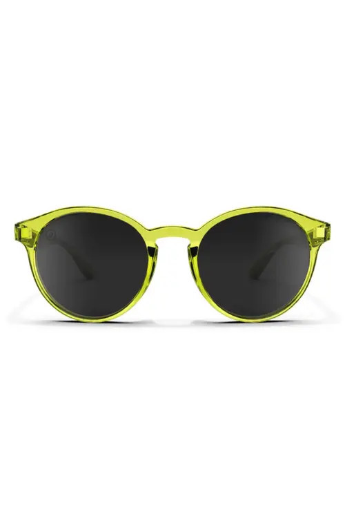 Blenders Eyewear Coastal 51mm Polarized Round Sunglasses in Spark Lime at Nordstrom | Nordstrom