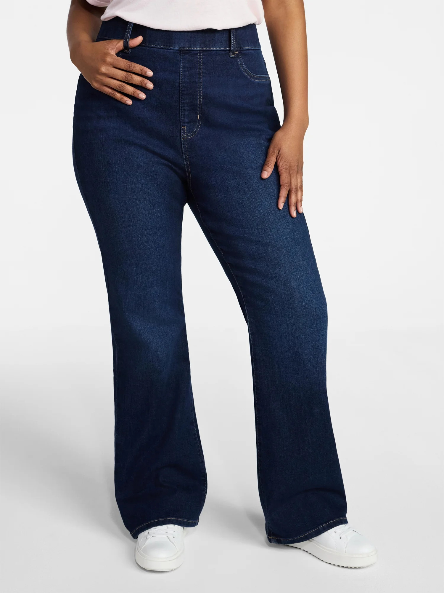 Terra & Sky Women's Plus High Rise Bootcut Jeggings, Sizes 0X-5X | Walmart (US)