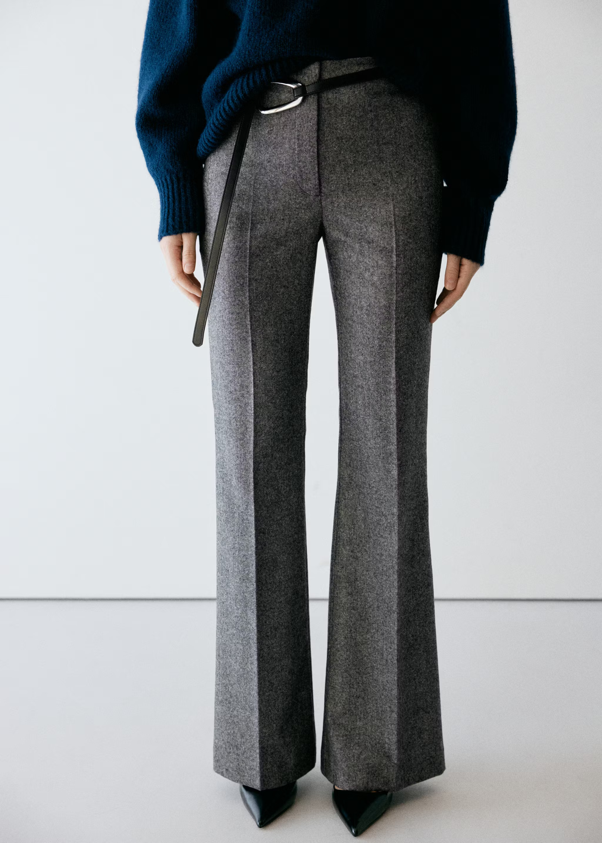 Herringbone wool suit trousers | Mango (US/MX/AU)