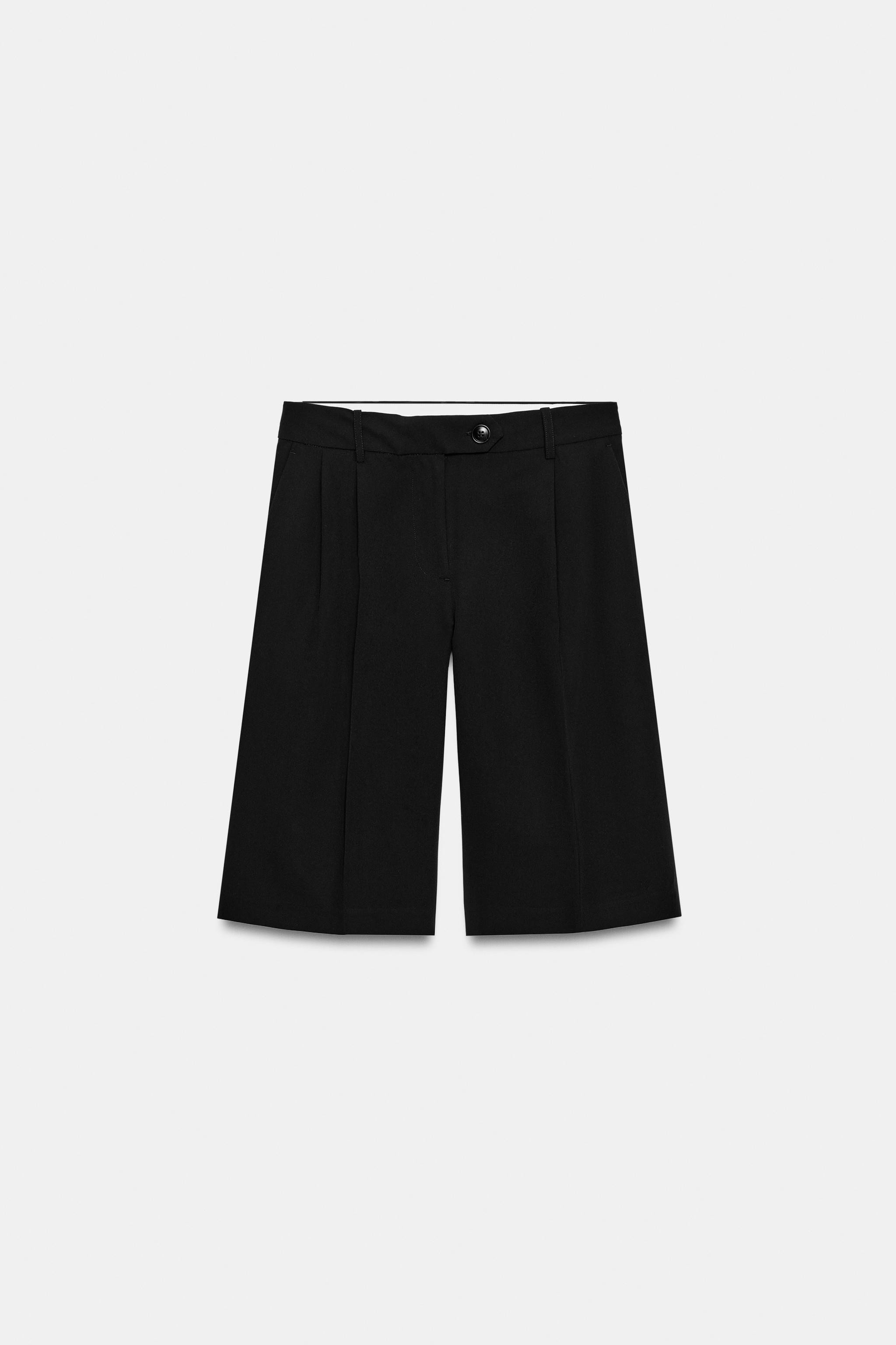 LONG PLEATED BERMUDA SHORTS | Zara Canada