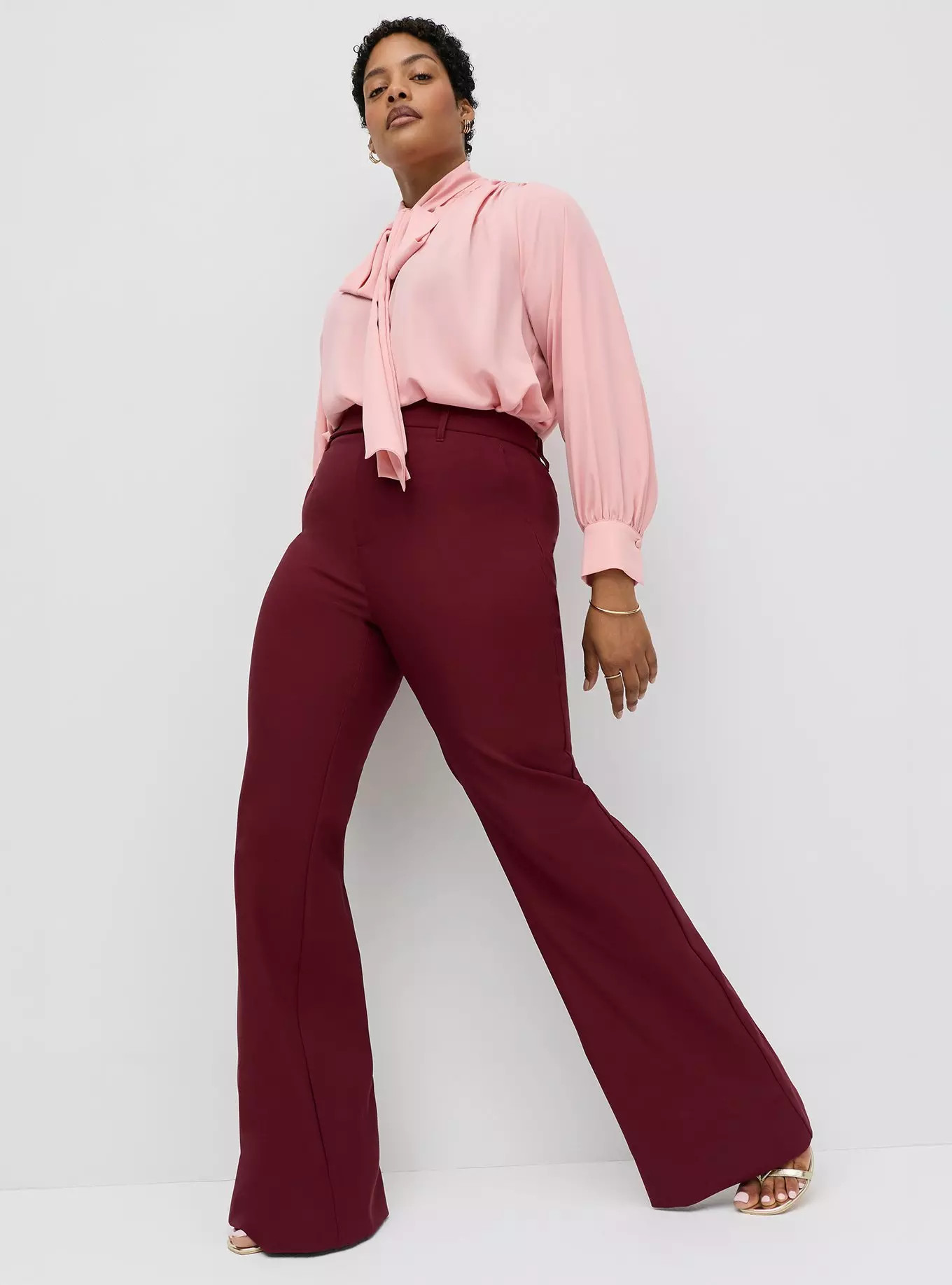 Studio High-Rise A-Line Flare Ponte Trouser | Torrid (US & Canada)