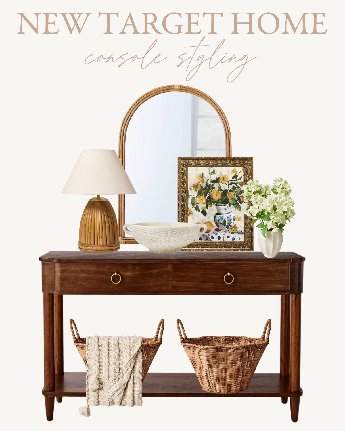 Console table styling with items from the new studio McGee x target spring collection !

#LTKHome #LTKSeasonal