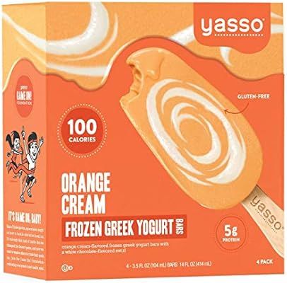 Yasso Frozen Greek Yogurt Bars Orange Cream, 4-Count Box (Case of 8) | Amazon (US)