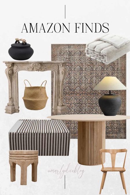 Amazon finds, fireplace mantel, cozy throw blanket jet, fluted table, black lamp, Loloi rug

#LTKhome #LTKsalealert #LTKunder100