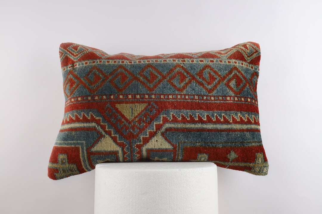 Turkish Kilim Pillow, Vintage Kilim Pillow, 16x24 Pillow Cover, Decorative Pillow, Sofa Throw Pil... | Etsy (US)