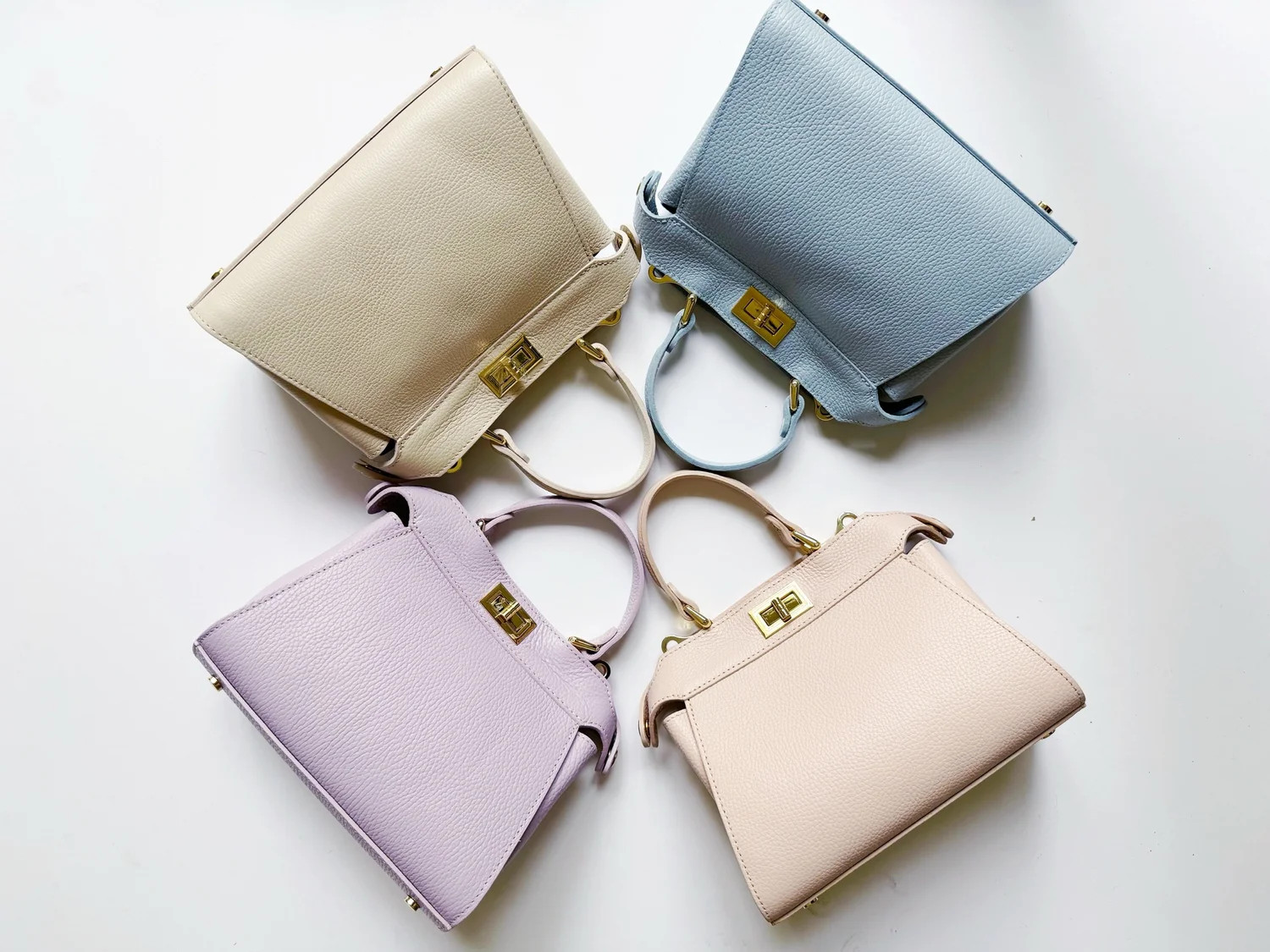 MINI TWIST LOCK LEATHER BAG | Colores Collective