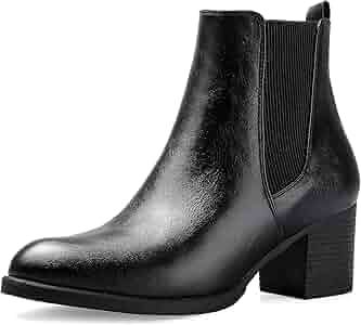 COASIS Women's Chelsea Boots Chunky Heel Slip On Ankle Booties with Elastic Sided | Amazon (US)