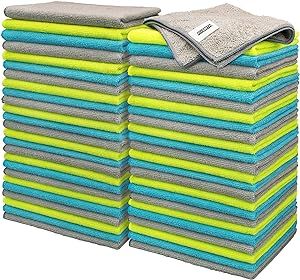 FIXSMITH Microfiber Cleaning Cloth - Pack of 50, Multi-Functional Towels, Size: 12 x 16 in, Highl... | Amazon (US)