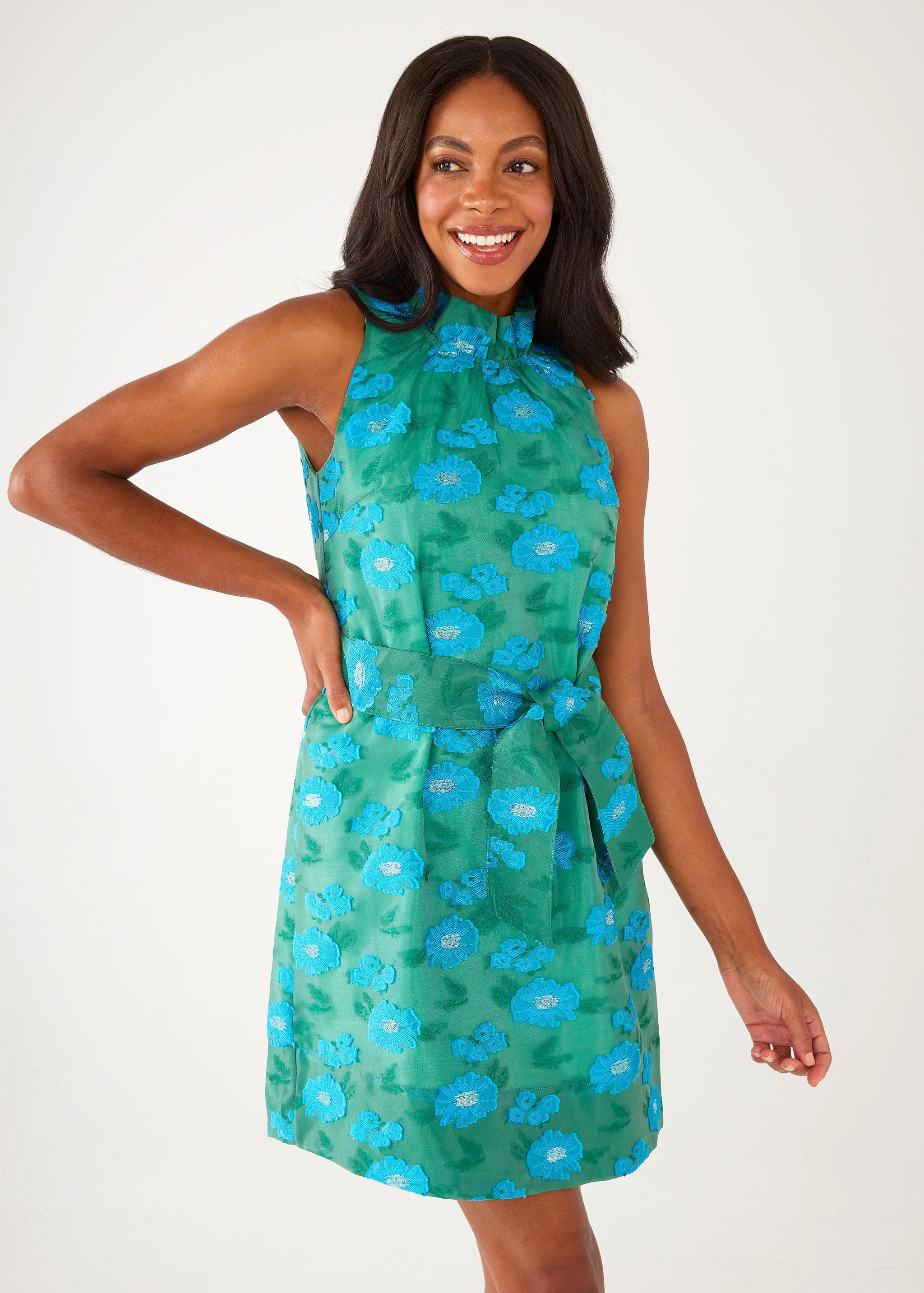 Betty Dress Green Organza | Abbey Glass
