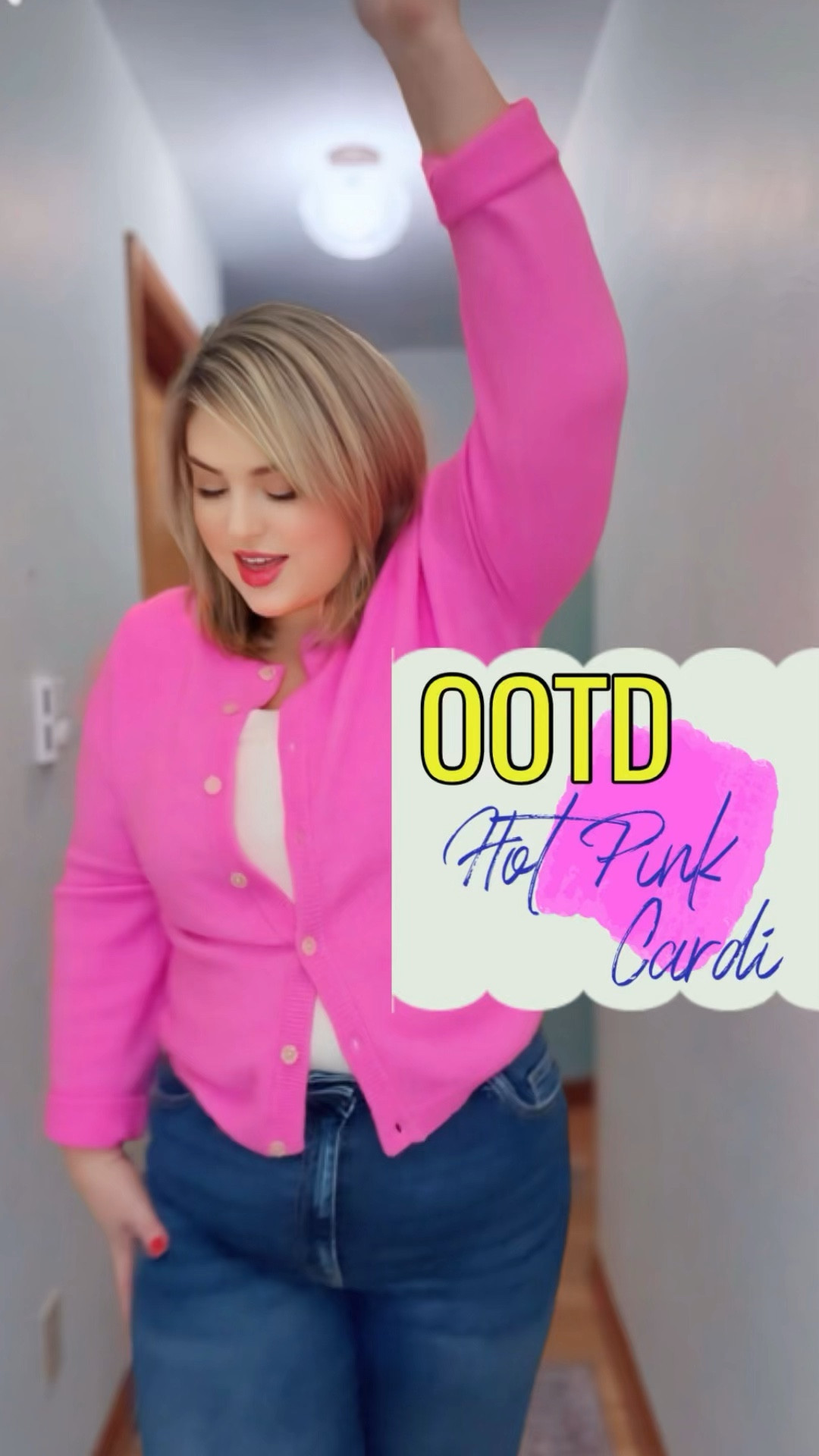 Pink Cardigan #OOTD - my Christmas Belly is poppin' in this outfit, but it's okay. Bodies change. Still dancing for Spirit, Energy, & Confidence in this #midlife season!
#officecasual #plussizefashion #midsizefashion 

#LTKMidsize #LTKootd #LTKPlusSize