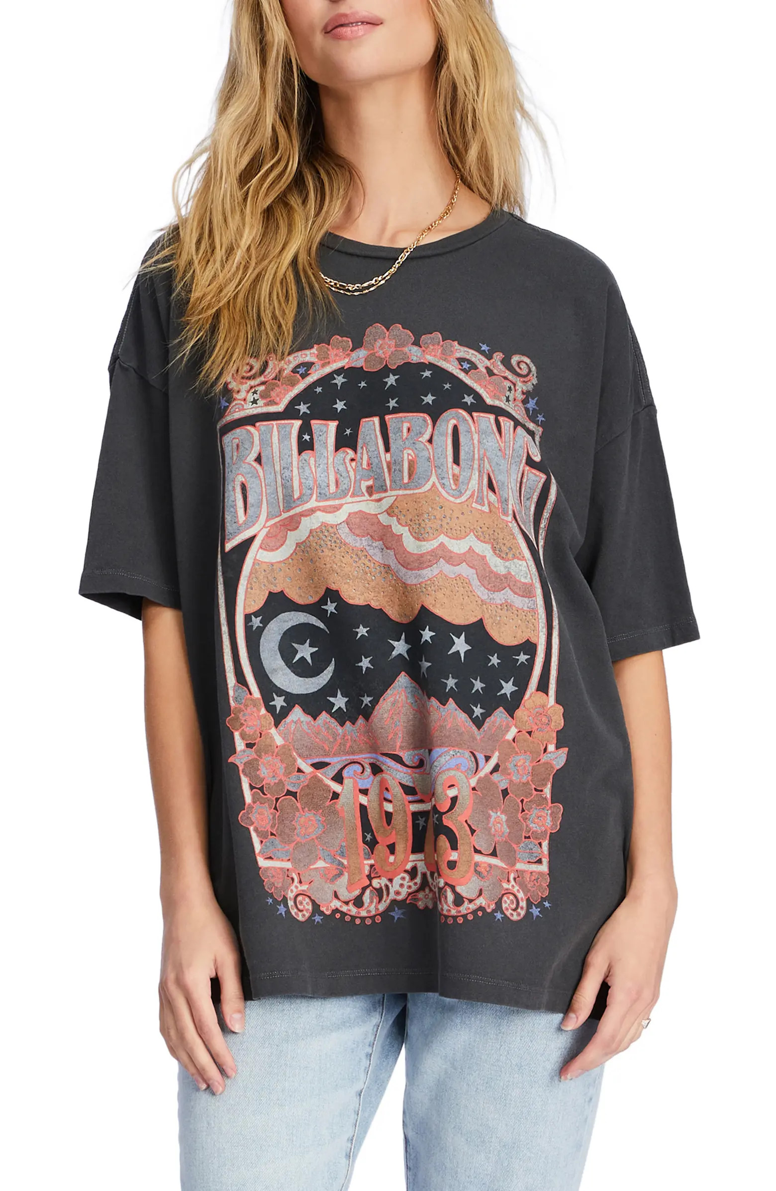 Billabong Wild Mountain Oversize Cotton Graphic Tee | Nordstrom | Nordstrom