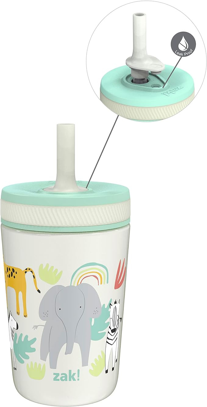 Zak Designs Kelso Toddler Cups For Travel or At Home, 12oz Vacuum Insulated Stainless Steel Sippy... | Amazon (US)
