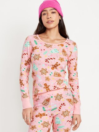 Printed Waffle Pajama Top | Old Navy (US)