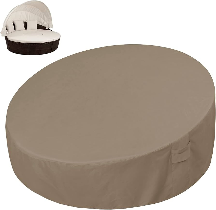 Easy-Going Heavy Duty 600D Outdoor Daybed Cover 75 Inch UV Resistant Patio Round Sofa Cover Water... | Amazon (US)
