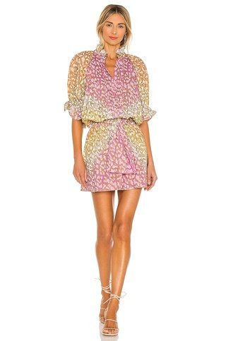 juliet dunn Blouson Dress in Orange, Yellow & Pink from Revolve.com | Revolve Clothing (Global)