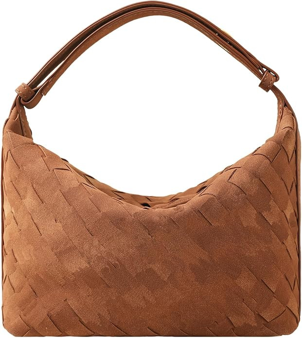 Vegan Leather Woven Tote Bag, Leather Braided Purse Clutch Purse, Woven Top-Handle Shoulder Handb... | Amazon (US)