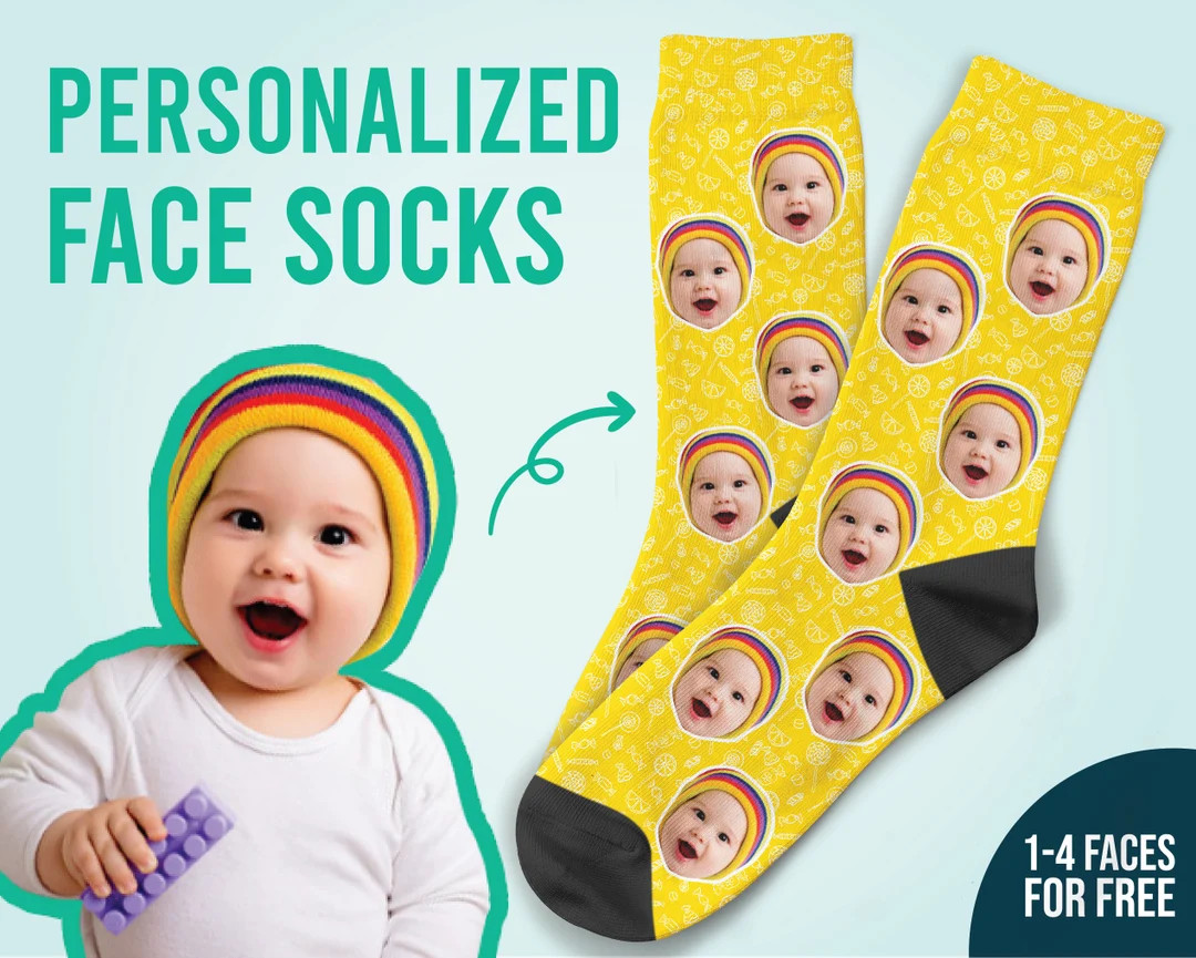 Custom Baby Face Socks, Custom Socks, Personalized Socks, Mother's Day Gift, Father's Day Gift, Best | Etsy (US)