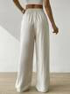 SHEIN EZwear Drawstring Waist Wide Leg Pants | SHEIN