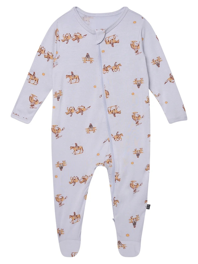 Modern Moments by Gerber Baby Neutral Super Soft Viscose Two-Way Zip Sleep 'N Play Footed Pajamas... | Walmart (US)