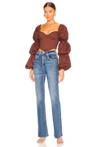 MAJORELLE Tawny Corset Top in Brown from Revolve.com | Revolve Clothing (Global)