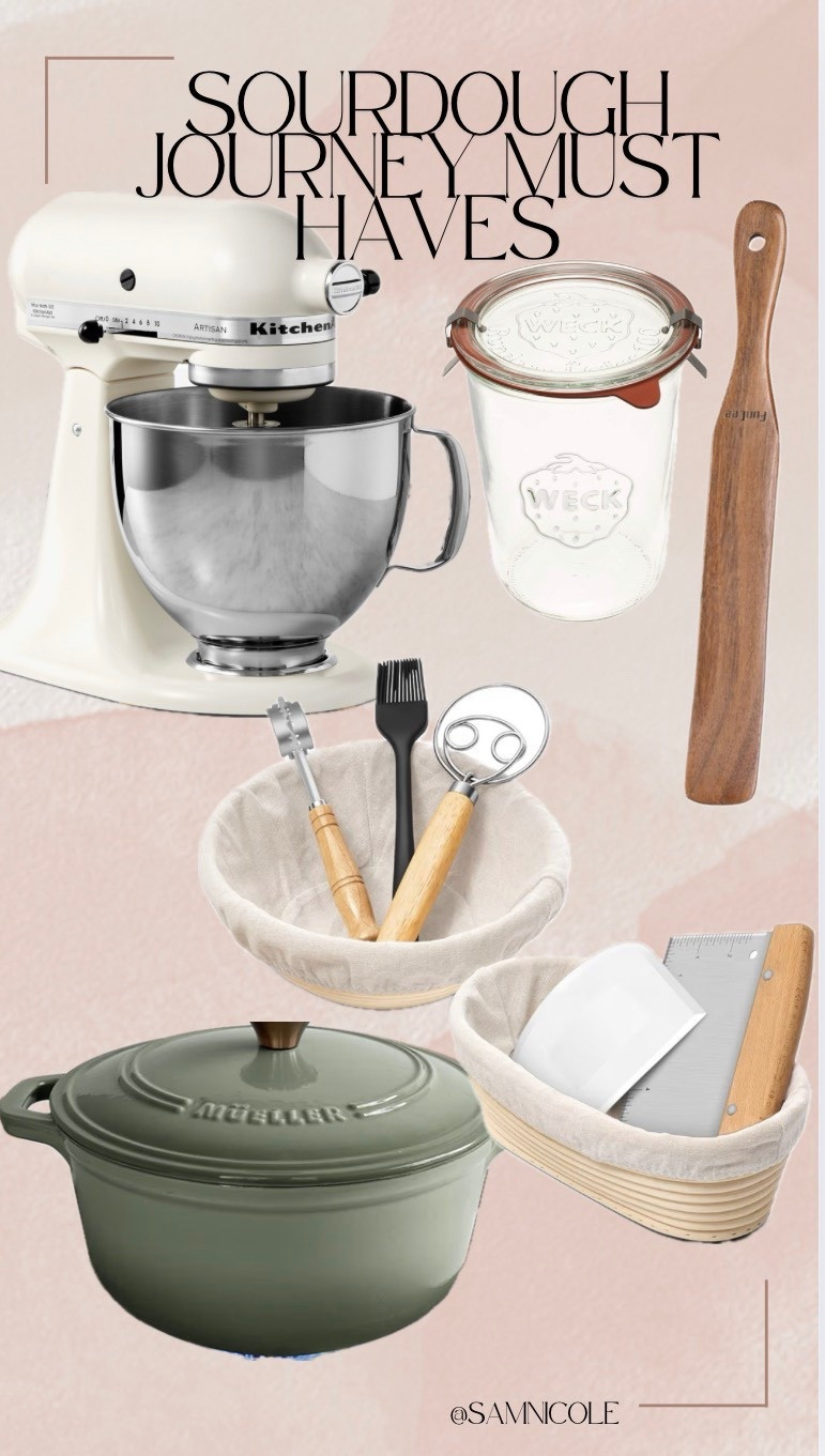 If you’ve been following my vlogmas, I’ve started my sourdough journey✨ here are some must haves I’ve been using, this is a similar starter tool kit that I have 🤎

#LTKHome #LTKfoodie #LTKdayinmylife