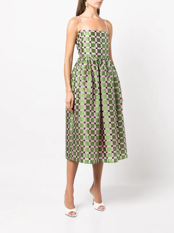 Stine Goya Anny check-pattern Dress - Farfetch | Farfetch Global