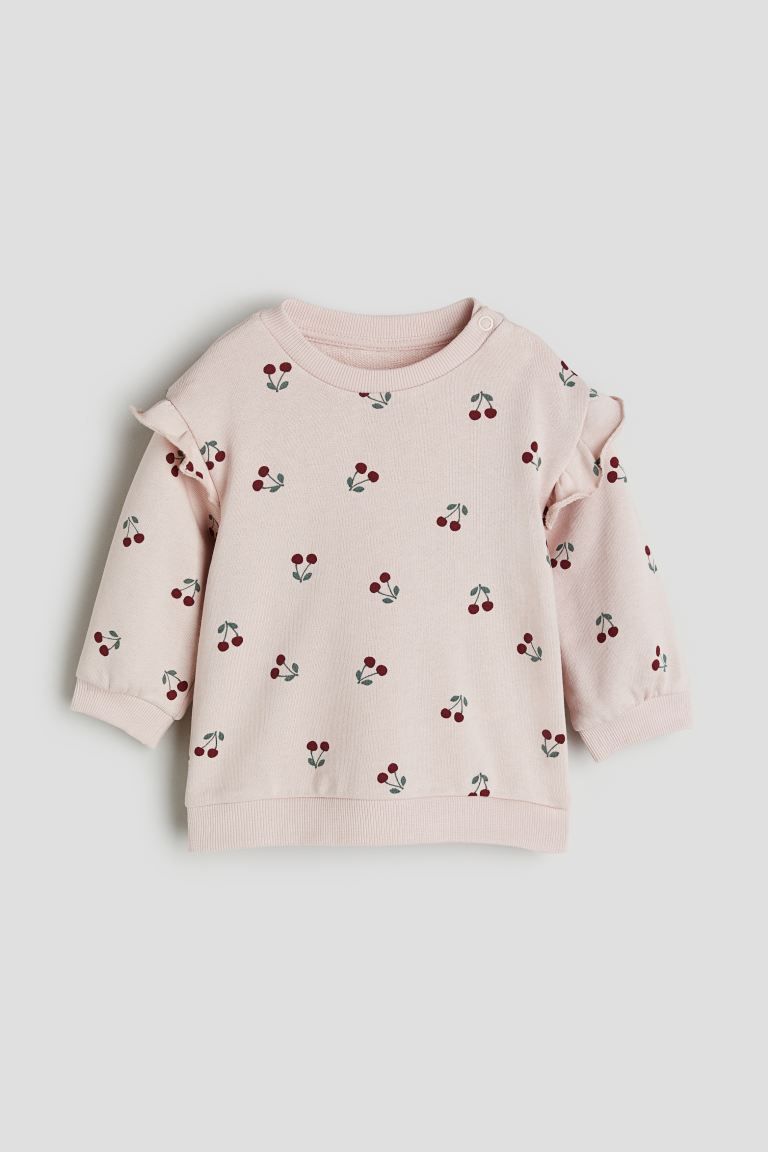 Sweatshirt - Light pink/cherries - Kids | H&M US | H&M (US + CA)