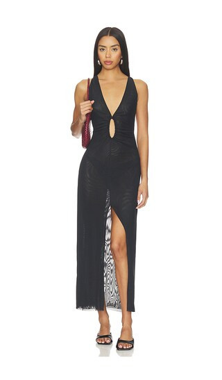 Vix Swimwear Aimee Midi Cover Up in Black. - size XS | Revolve Clothing (Global)