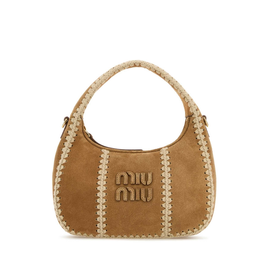 Miu Miu Beige Suede Handbag | Jomashop.com & JomaDeals.com
