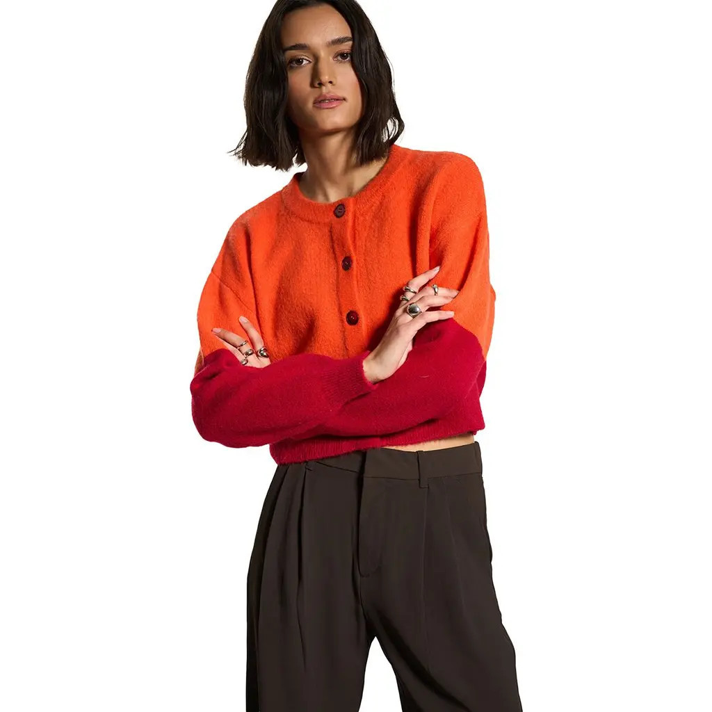 Callahan Fiona Cardigan - Women's in Red Orange at Nordstrom, Size X-Small | Nordstrom