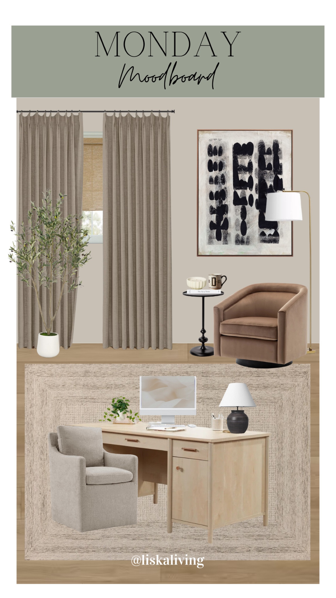 ✨MONDAY MOODBOARD - OFFICE✨

Whoever said neutral was boring was sadly mistaken 😏 Lovingg the neutral tones in this office space! The color palette includes a variety of warm tones to add depth and dimension, with a few pops of black for a little more punch 🤜🏻 I could see myself working in this space 🙌🏻

✨FOLLOW @liskaliving for more home styling inspo and curated moodboards like this one! Thanks for being here! 🤍

✨SAVE this post for later!
.
.
.
.
.
.
#mondaymoodboard #moodboardaccount #moodboardinterior #moodboarding #moodboardpage #moodboardinspiration #designboard #interiordesign #homestyling #homestylinginspo #officespace #officedesign #officedecor #officefurniture #officespacedesign 

#LTKStyleTip #LTKHome