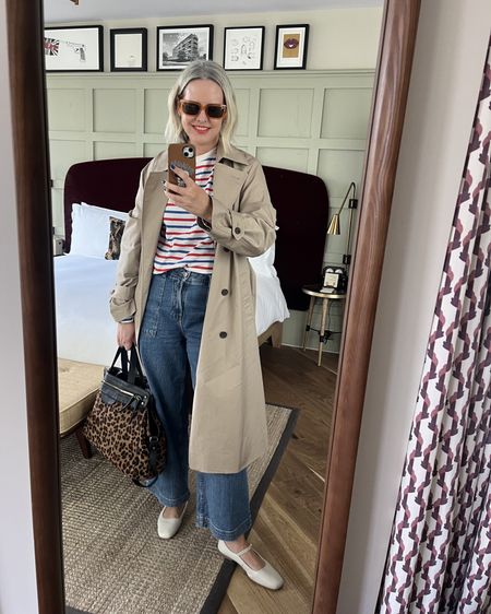 High Waisted Wide Leg Jeans, Mary Jane Leather Pumps, Oversized T-Shirt, Classic trench coat

#LTKeurope #LTKstyletip #LTKSeasonal