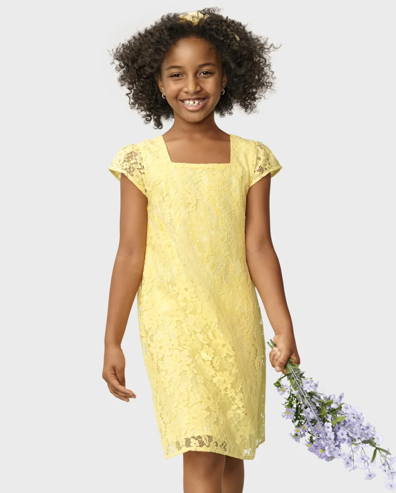 Girls Mommy And Me Lace Shift Dress - sun valley | The Children's Place