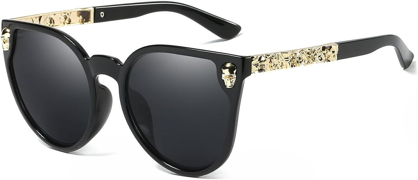 Rimless Skull Design Cat Eye Sunglasses UV400 Protection | Amazon (US)