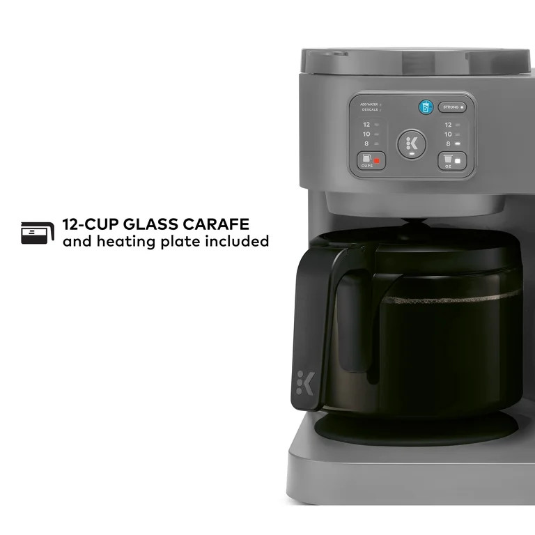 Keurig K-Duo Essentials, Hot & Iced Single-Serve K-Cup Pod Coffee Maker & Carafe,  Moonlight Grey | Walmart (US)
