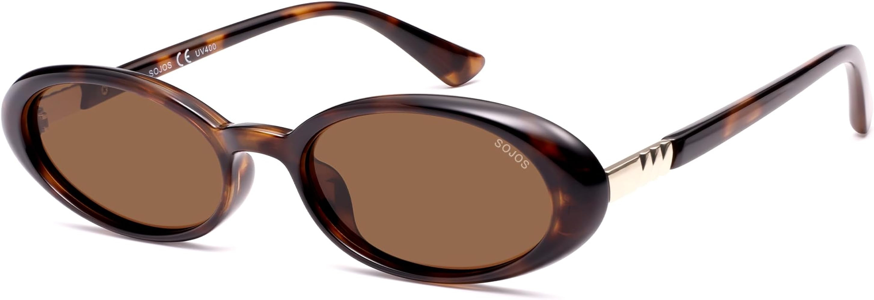 SOJOS Polarized Oval Sunglasses for Women, Chic 90s Vintage, UV400 Lightweight Retro Frame Sunnie... | Amazon (US)