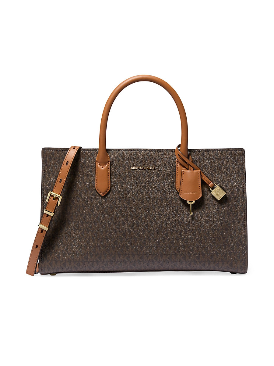 Women's Marilyn Monogram Satchel Bag - Brown Acorn | Saks Fifth Avenue