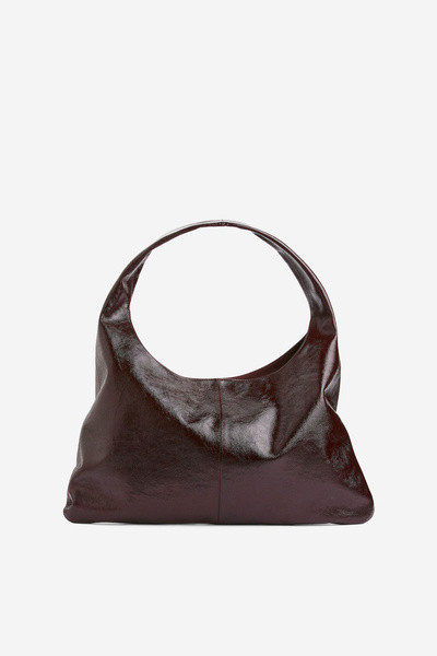 Tasche aus glänzendem Leder – Weinrot – Damen – ARKET DE | Arket EU