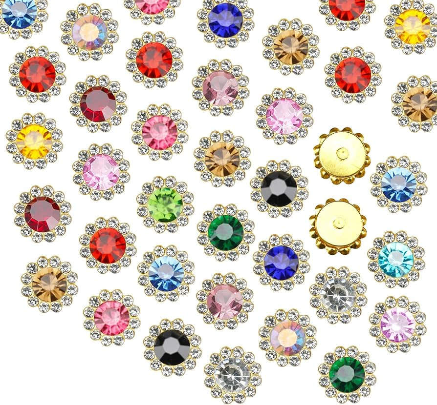 160 Pcs 12MM Sew on Rhinestones Crystals Glass Metal Base Sewing Flower Claw Rhinestones for Clot... | Amazon (US)