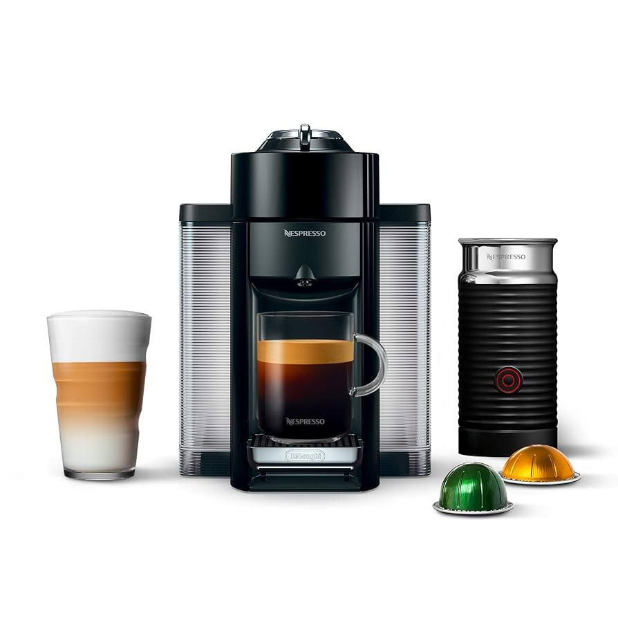 Nespresso Vertuo Coffee and Espresso Maker by De'Longhi, Piano Black with Aeroccino Milk Frother | Amazon (US)