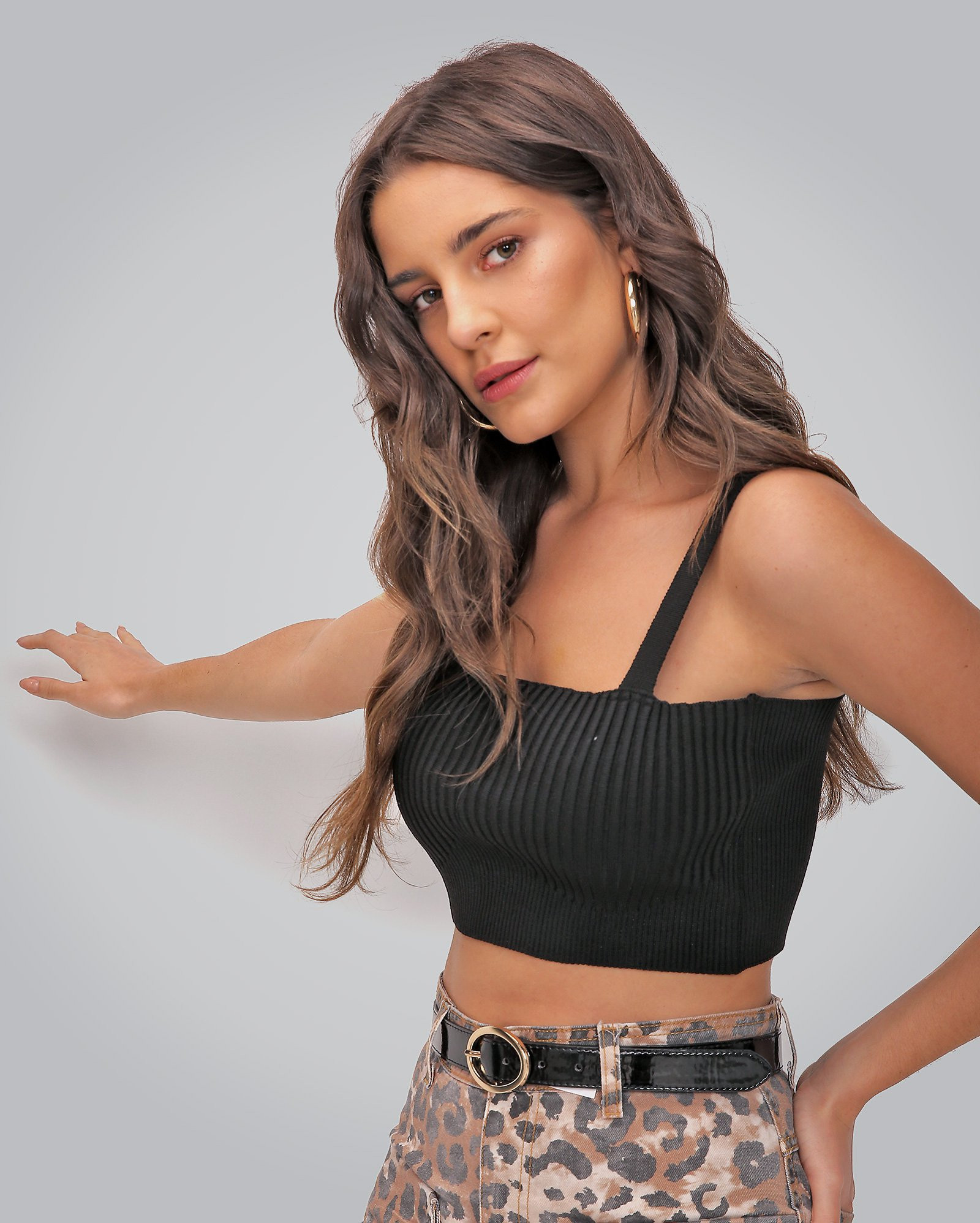 Top feminino tricot canelado preto | AK by Riachuelo | Riachuelo (BR)