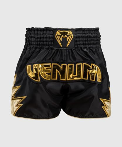 Venum Inferno Muay Thai Shorts - Deep Black/Gold - S | Amazon (US)