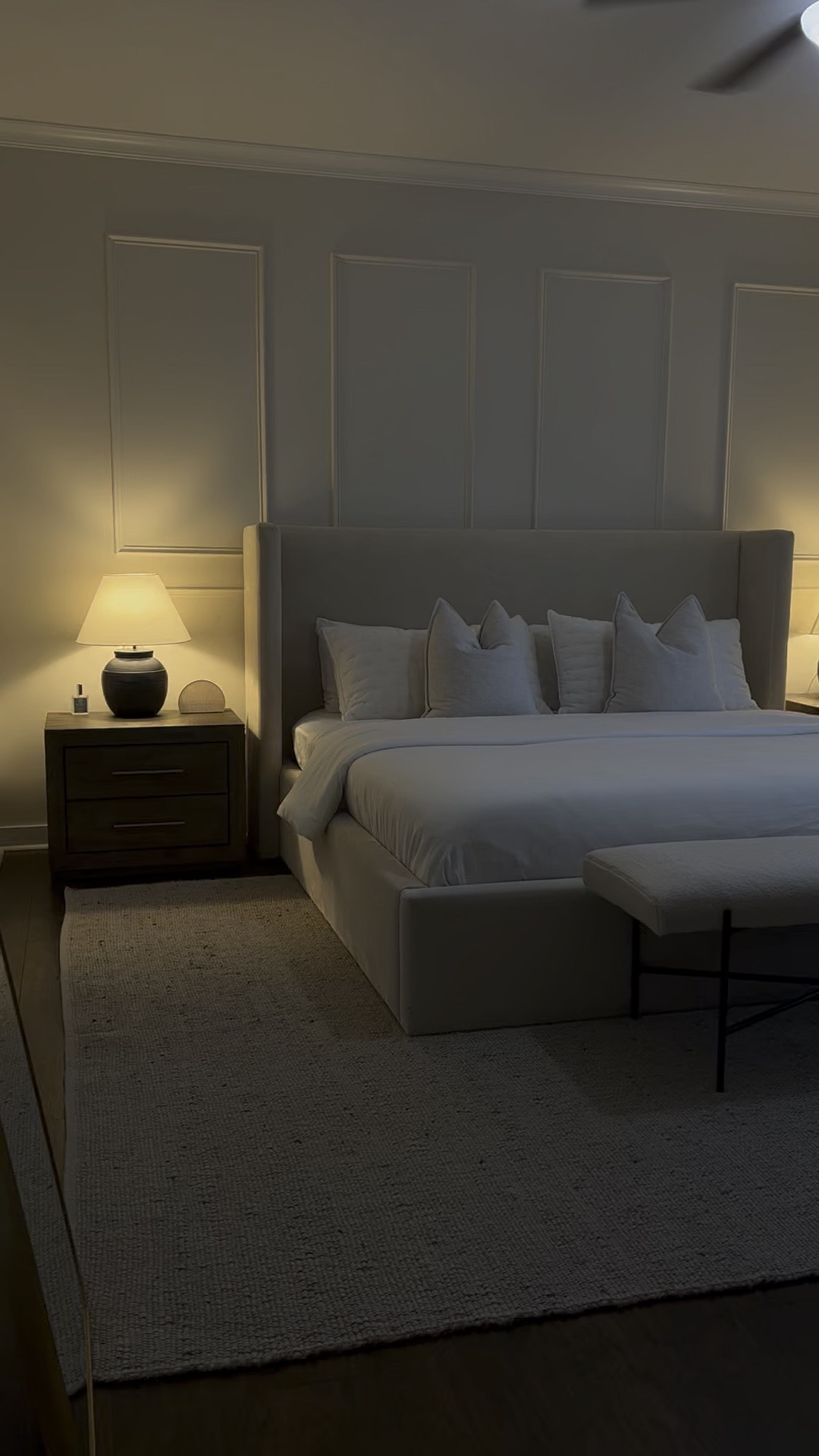 This rug completed our room. I can’t get over how much of a difference it makes and I am obsessed!!!! #neutralrugs #rugsusa #modernrug #modernorganic #masterbedroomrug #juterug #9x12rug 

#LTKFind #LTKhome #LTKstyletip